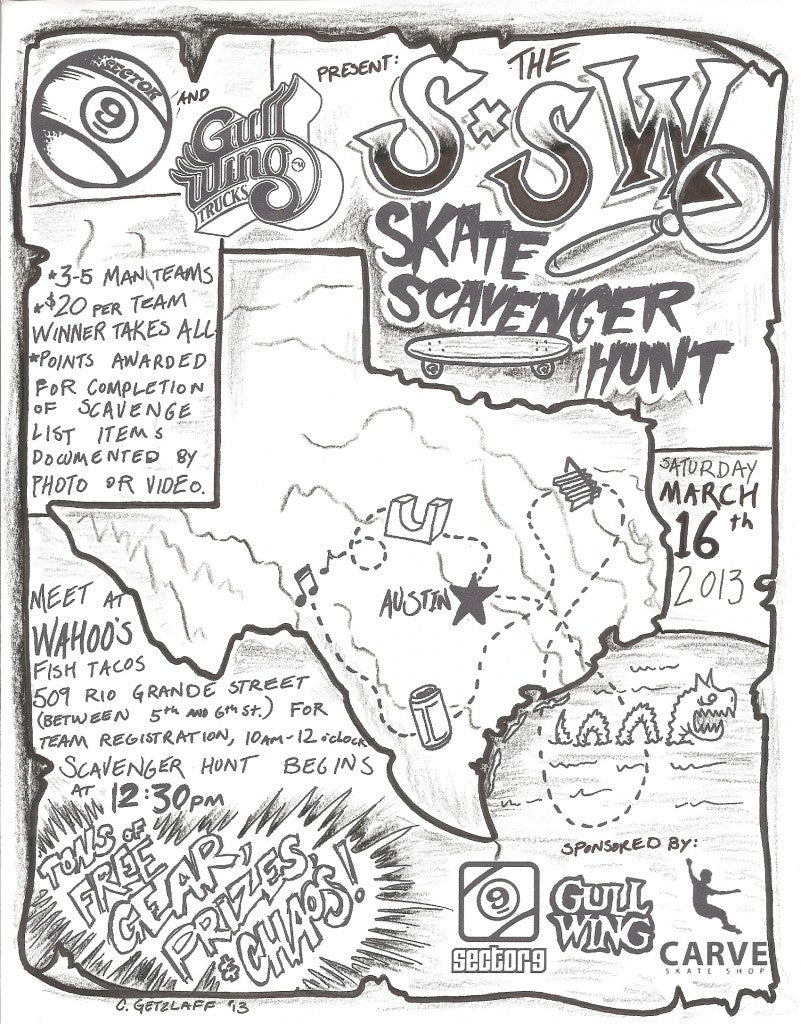 SXSW SKATE SCAVENGER HUNT!