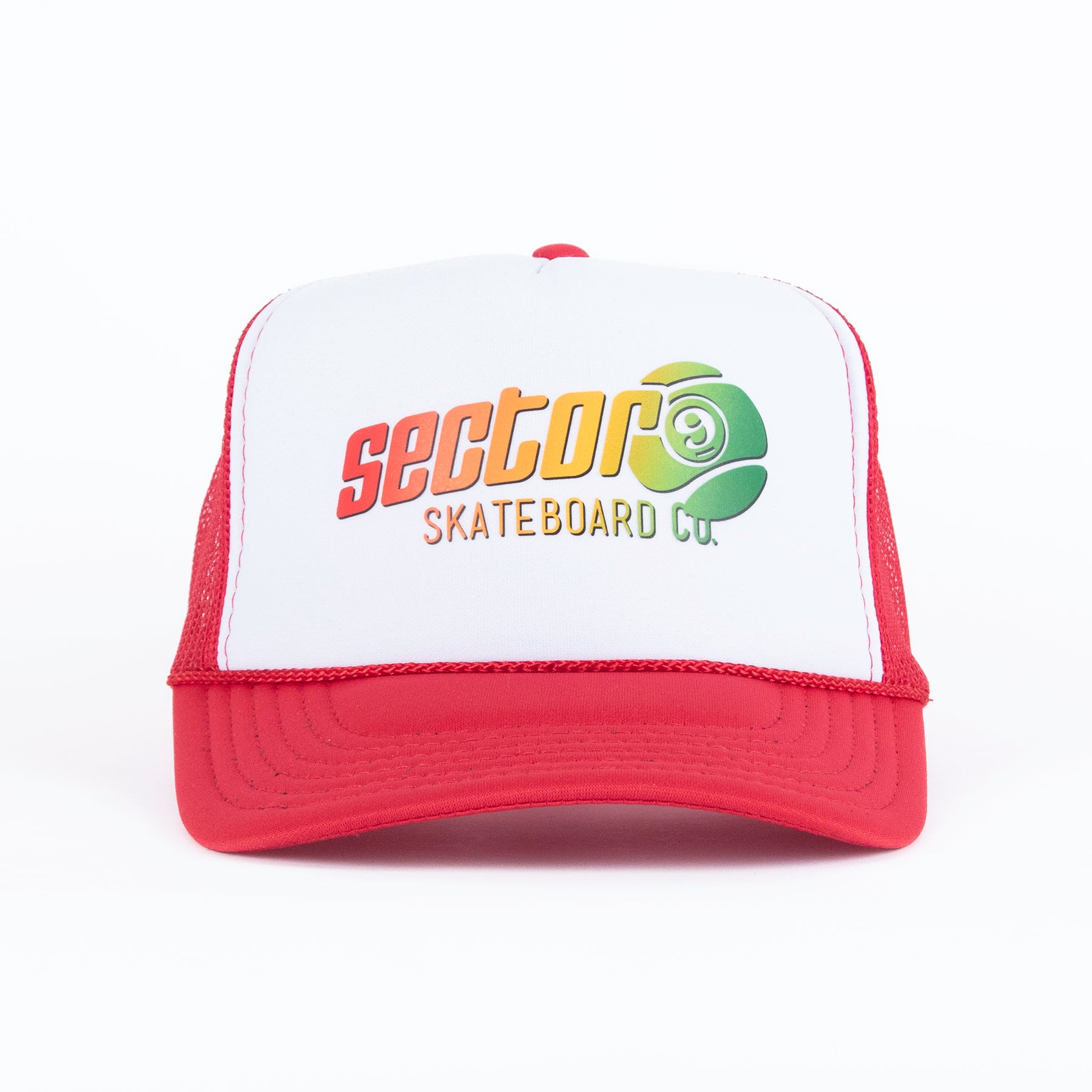 Logo Trucker - Rasta / White - Red