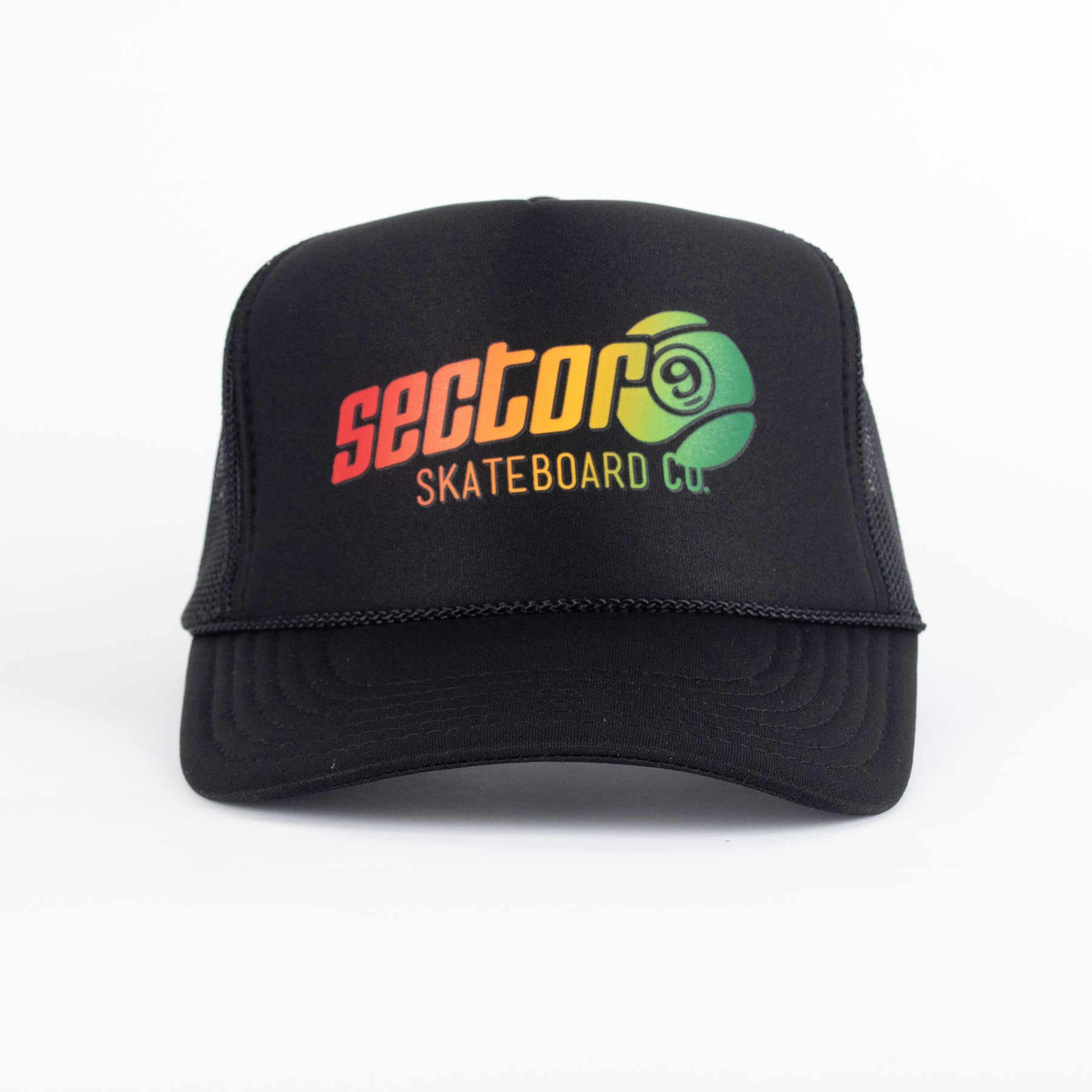 Logo Trucker - Black - Rasta