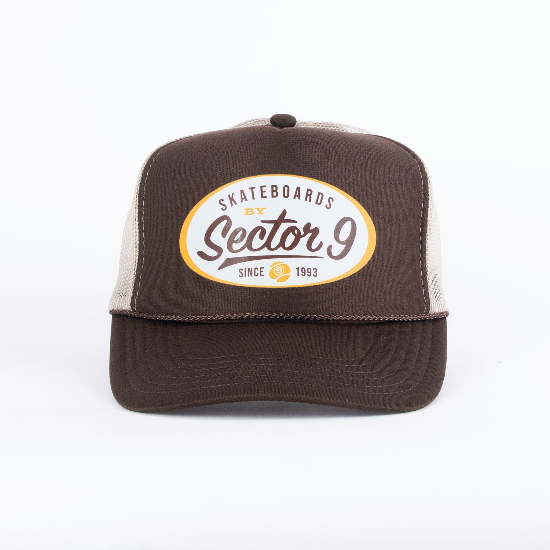 Oval Logo Trucker - Brown - Tan