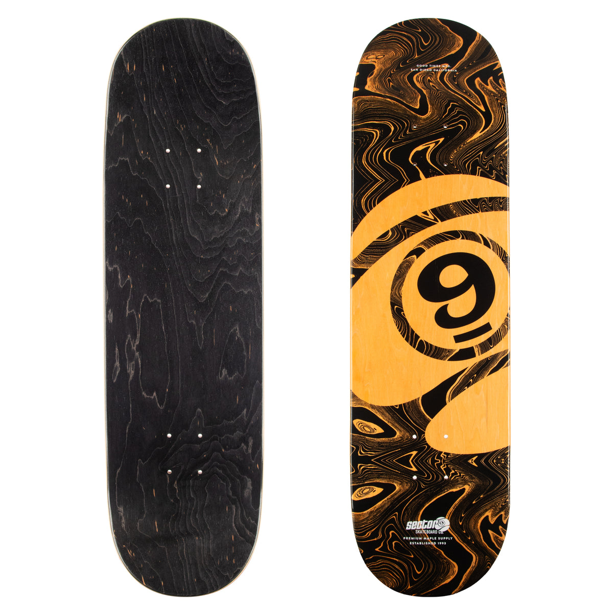 9 Ball Orange Resin 8.5" Popsicle Deck
